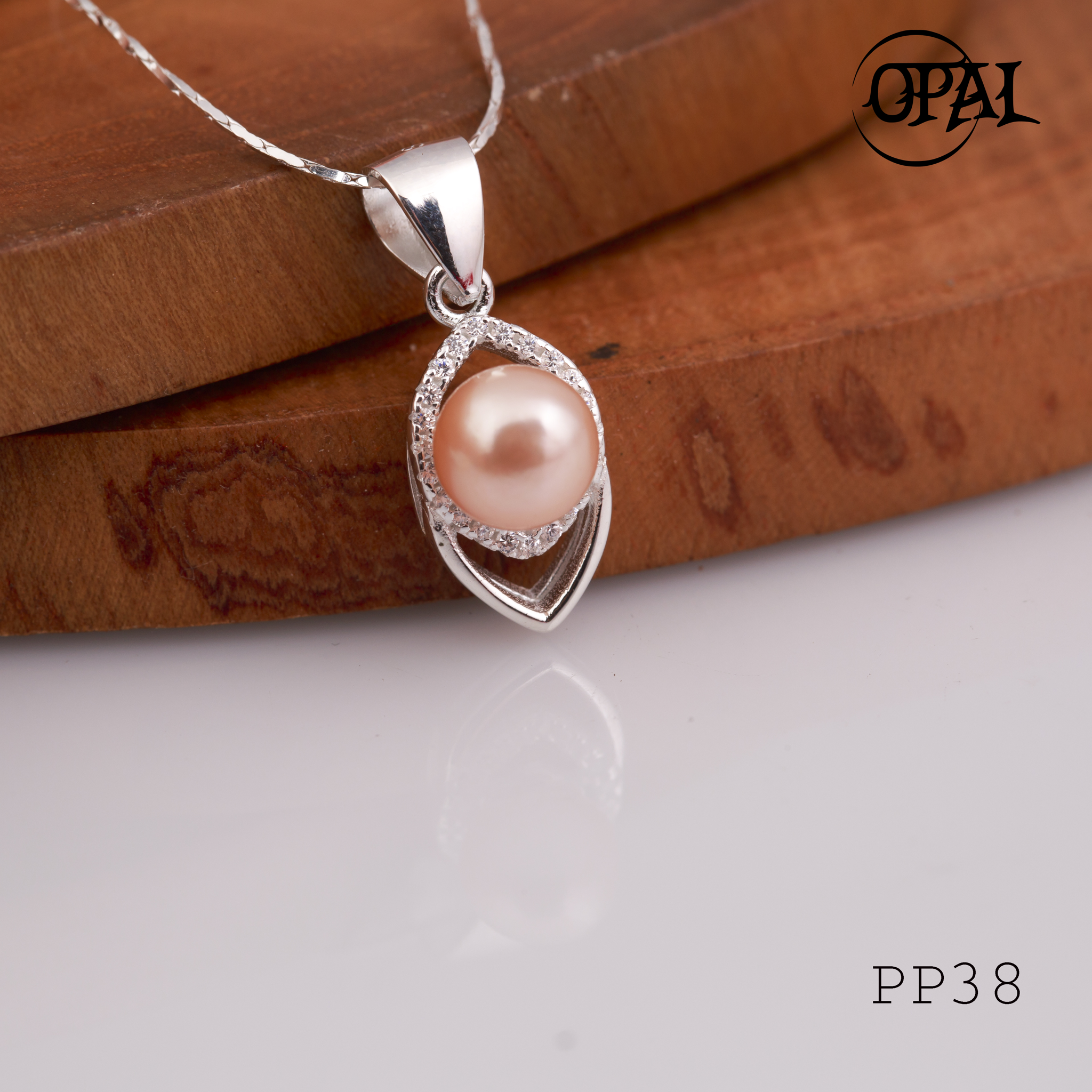  PP38- Dây chuyền bạc kèm mặt Ngọc Trai OPAL 
