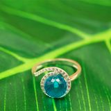  Nhẫn bạc đính đá Ross OPAL 