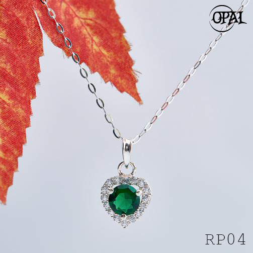  RP04 - Bộ mặt và dây chuyền bạc đính đá ross OPAL 