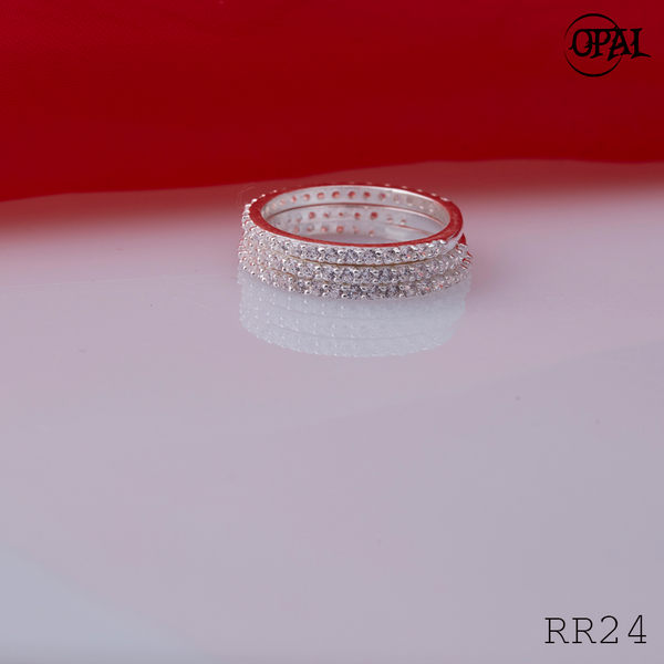  RR24- Nhẫn bạc đính đá Ross OPAL 