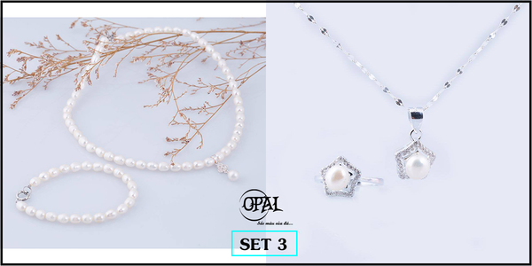  SET3- Bộ trang sức ngọc trai OPAL 