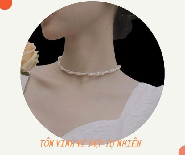  vòng cổ Ngọc Trai nhí phong cách Choker thương hiệu Opal . Tặng Hoa tai trị giá 250k 