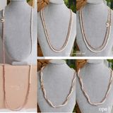  Bộ ngọc trai nhí 5,6 ly phối ánh tím và trắng cách điệu 2 layer 