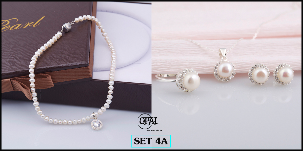  SET4A- Bộ trang sức ngọc trai OPAL 