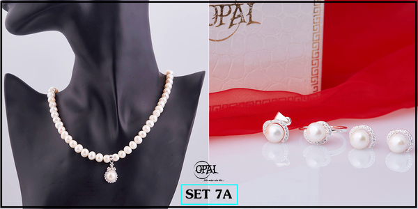  SET7A- Bộ trang sức ngọc trai OPAL 