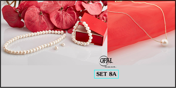  SET8A- Bộ trang sức ngọc trai OPAL 