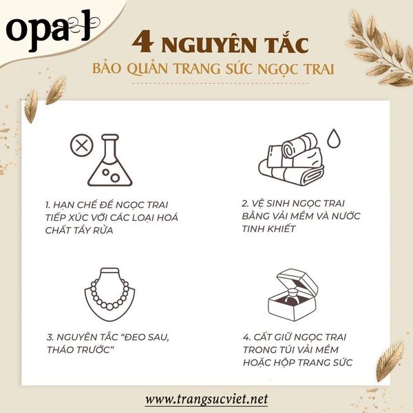  Hoa tai Ngọc Trai thiết kế Opal 