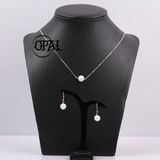  DÂY CHUYỀN BẠC VÀ HOA TAI NGỌC TRAI 