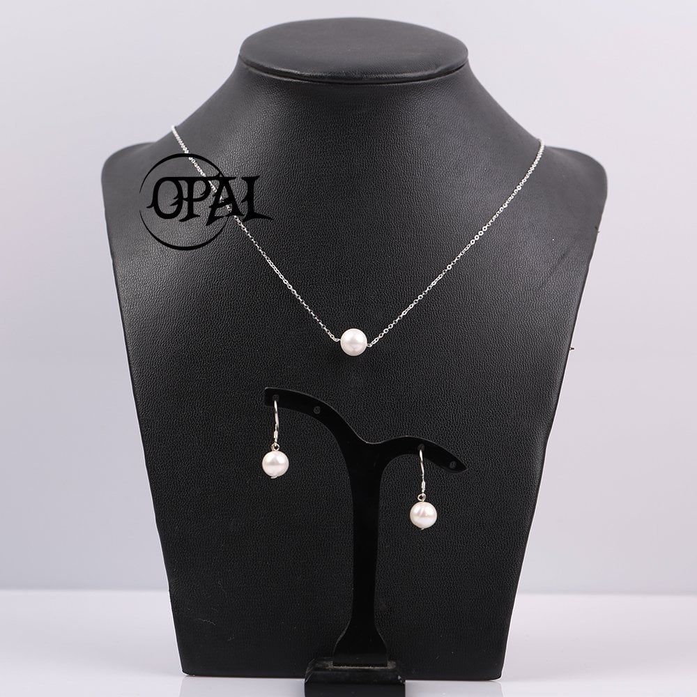  DÂY CHUYỀN BẠC VÀ HOA TAI NGỌC TRAI OPAL 