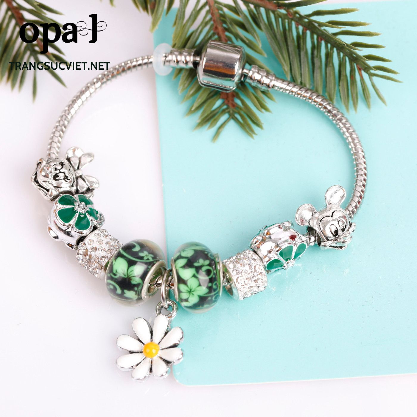  Mua 1 tặng 1  - BST Vòng tay _ Hoa Tai Phong cách trẻ trung nhà Opal 