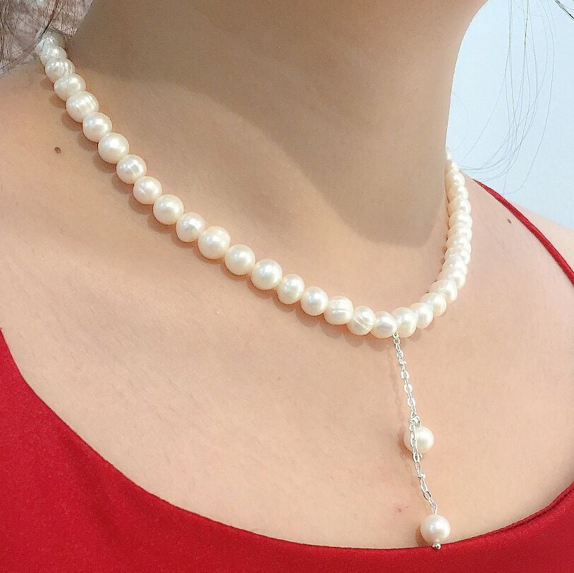  Vòng cổ Ngọc Trai choker - tặng Hoa tai dài trị giá 350k 