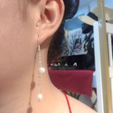  Vòng cổ choker ngọc trai 7li phong cách trẻ trung, năgn động. Quà tặng hoa tai bạc đính ngọc trai trị giá 350.000đ 