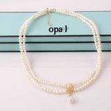  VÒNG CỔ ĐÔI ĐÍNH MẶT NGỌC TRAI THƯƠNG HIỆU OPAL HT2 