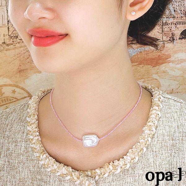  Vòng cổ Ngọc Trai Baroque Phong cách Châu Âu thương hiệu Opal 