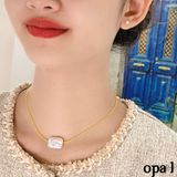  Vòng cổ Ngọc Trai Baroque Phong cách Châu Âu thương hiệu Opal 