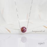  Dây chuyền bạc đính đá tự nhiên 