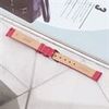 Dây da đồng hồ size 14mm Hồng Đậm L007-02-14