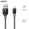Cáp Type C 0.9m Anker PowerLine+ A8168 Xám