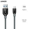 Cáp Type C 0.9m Anker PowerLine+ A8168 Xám