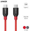 Cáp Type C - Type C 0.9m Anker PowerLine+ A8187 Xám