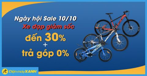 Ngày hội Sale 10/10: Xe đạp giảm sốc đến 30% + trả góp 0%