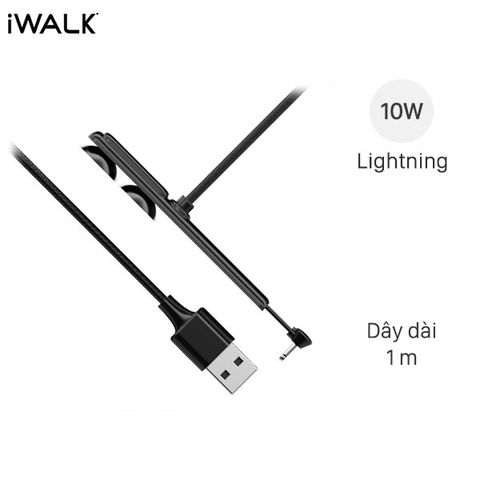 Cáp Lightning 1 m iWALK Crazy Link CSC002 Đen