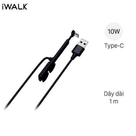 Cáp Type-C 1 m iWALK Crazy Link CSC003 Đen