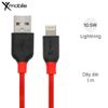 Cáp Lightning 1m Xmobile DR-L001X Đỏ đen