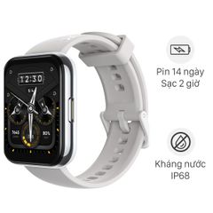  Đồng hồ thông minh Realme Watch 2 pro dây silicone bạc 