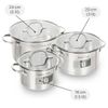 Bộ 3 nồi Inox 5 đáy Sunhouse SHG2503MSA