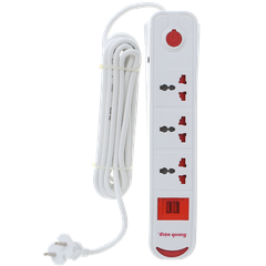  Ổ cắm Điện Quang 3 lỗ 3 chấu 2USB 5m DBW103USB Trắng 