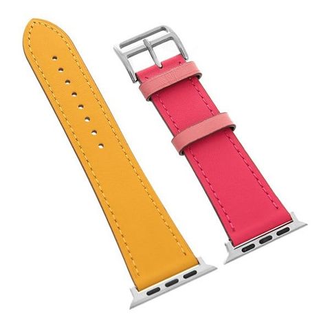 Dây da đồng hồ Apple 44 mm cam vàng M07-01-44