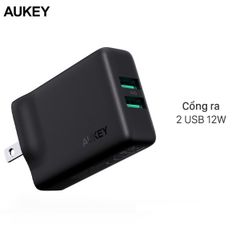  Adapter sạc 4.8A Dual AUKEY PA-U50 Đen 