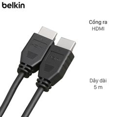  Cáp HDMI 2.0 Tròn 5m Belkin F3Y02 Đen 
