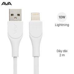  Cáp Lightning 2 m AVA U-Shape Trắng 