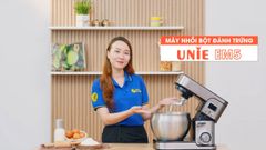 Review chi tiết máy Unie EM5 khi nhồi bột đánh trứng làm bánh 