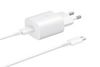 Bộ Adapter sạc kèm cáp Type C - Type C PD 25W Samsung EP-TA800 Trắng