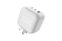  Adapter Sạc 3 cổng USB Type C PD QC3.0 GaN 65W HyperJuice HJ265 Trắng 