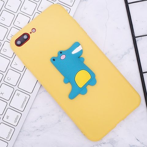 Ốp lưng iPhone 7/8+ nhựa dẻo Cartoon TPU OSMIA CKAC453 Khủng long xanh