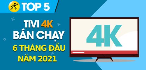 Top 5 Tivi 4K bán chạy nhất 6 tháng đầu năm 2021 tại Trung tâm bảo hành