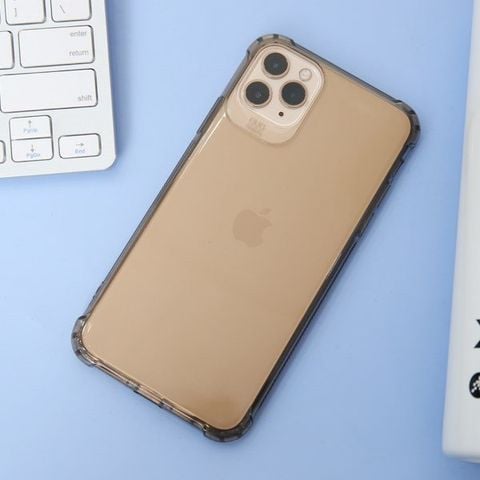 Ốp lưng iPhone 11 Pro Max Nhựa dẻo chống sốc Shield JM Đen trong