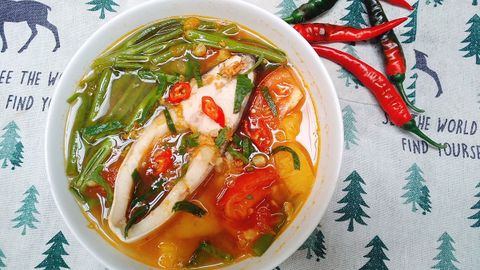 Cách nấu món cá chim trắng nấu canh chua thơm ngon đơn giản cực bắt cơm