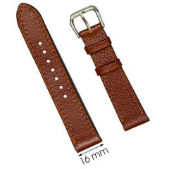  Dây da đồng hồ size 16 mm nâu nhạt CKM1K1 