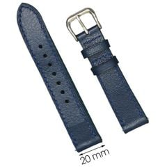  Dây da đồng hồ size 20 mm xanh đậm CKM1K1 