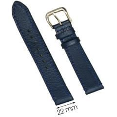  Dây da đồng hồ size 22 mm xanh đậm CKM1K2 