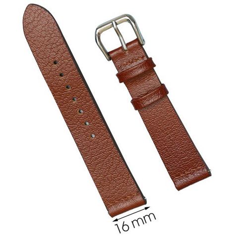 Dây da đồng hồ size 16 mm nâu nhạt CKM1K3