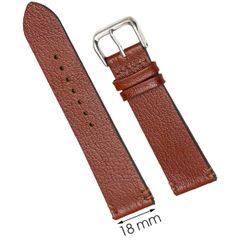  Dây da đồng hồ size 18 mm nâu nhạt CKM1K6 
