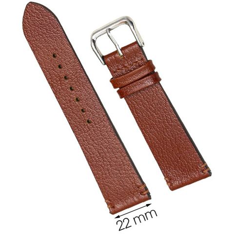 Dây da đồng hồ size 22 mm nâu nhạt CKM1K6