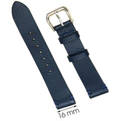  Dây da đồng hồ size 16 mm xanh đậm CKM1K6 