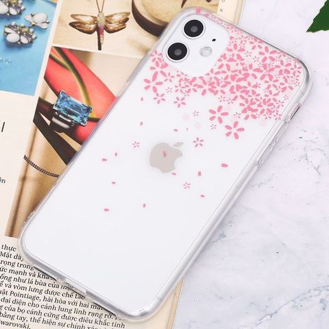 Ốp lưng iPhone 11 Nhựa dẻo Printing Clear TPU MEEKER CN42509 Sakura